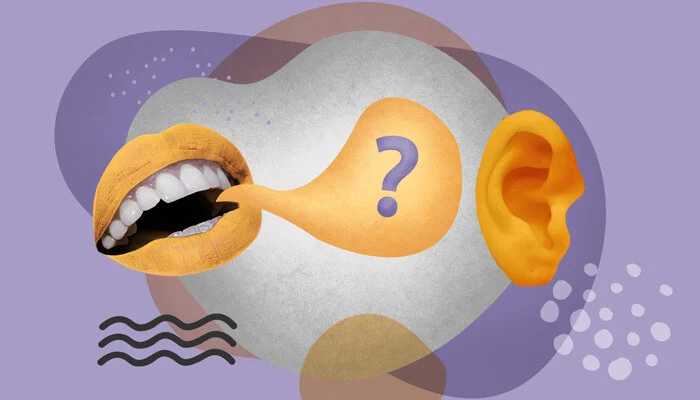 Fotomontagem de uma boca ilustra diversos canais de marketing