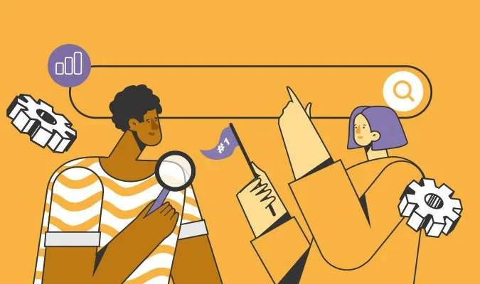 Ilustração de duas mulheres conversando