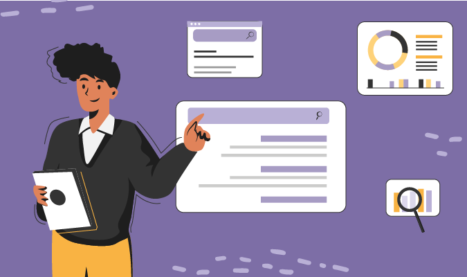 ILustração sobre otimização de sites