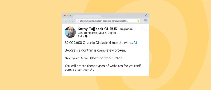 Print de tela de Koray Tuğberk.