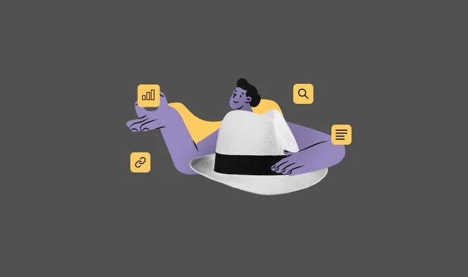 Ilustração de mulher rodeada de ícones