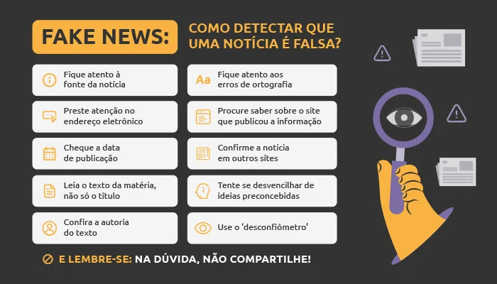 Infográfico: como detectar que uma notícia é falsa?