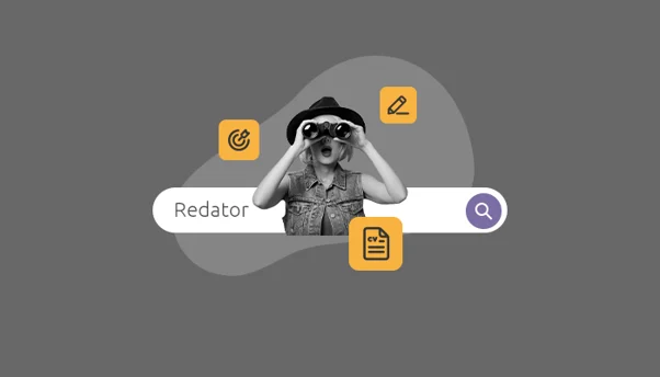 Ilustração de uma mulher com um binóculo