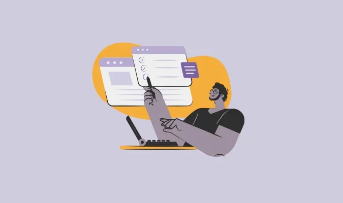 Ilustração de um homem para representar um estrategista de conteúdo