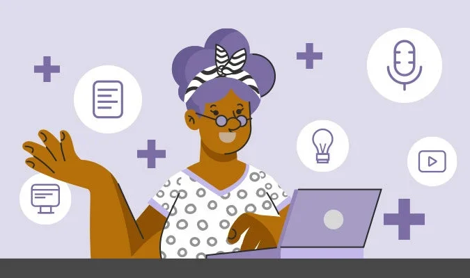 Ilustração sobre diferentes tipos de conteúdo para sua estratégia de marketing digital