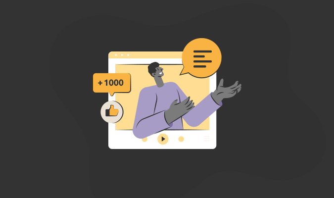 Ilustração de homem falando, como se fosse uma marca se comunicando com seu público, via storytelling
